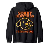 Sorry I Have To Go I Miss My Dog Minimal Line Art Kids Sudadera con Capucha