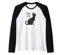 Sorry I’m Late I Saw a Cat Funny Pet Lover Humor Design Tees Camiseta Manga Raglan