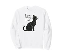 Sorry I’m Late I Saw a Cat Funny Pet Lover Humor Design Tees Sudadera