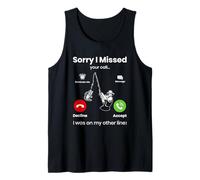 Sorry I Missed Your Call Was On Other Line Funny Fly Fishing Camiseta sin Mangas