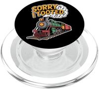 Sorry I Tooted Funny Locomotive Train Railroad Kids Boys Men PopSockets PopGrip para MagSafe