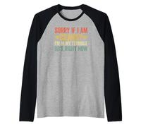 Sorry If I Am Cranky I'm In My Terrible 80's Right Now Camiseta Manga Raglan