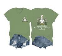 Sorry Im Late His Timing Not Mine Camisa con cuello en V Im Sorry Christian Duck, verde, XXL