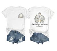 Sorry Im Late His Timing Not Mine Camisa Im Sorry Christian Duck, blanco, XL