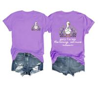 Sorry Im Late His Timing Not Mine Camisa Im Sorry Christian Duck, morado claro, M