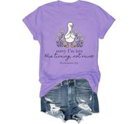 Sorry I'm Late His Timing Not Mine - Camiseta de manga corta Eclesiastés 3:1, morado claro, XXL