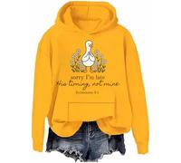 Sorry I'm Late His Timing Not Mine Sudadera Ecclesiastés 3:1 Sudadera con capucha Christian Goose Camisa de manga larga, Amarillo-h, M