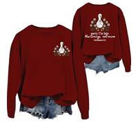 Sorry Im Late His Timing Not Mine Sudadera Im Sorry Christian Duck, Burdeos, M