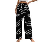 Sorry I'm Late. I Didn't Want to Come - Pantalones de pijama para mujer, ropa de dormir suave y cómoda, Estilo:, L