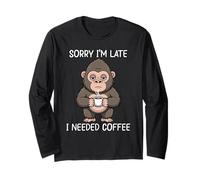 Sorry I'm Late I Needed Coffee Manga Larga