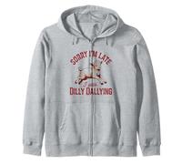 Sorry I'm Late I Was Dilly Dallying Baby Lamb Sheep gráfico Sudadera con Capucha