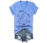 Sorry Im Late I was Dilly Dallying - Camiseta divertida unisex de cordero y oveja Dilly Dally, Azul (carolina blue), M