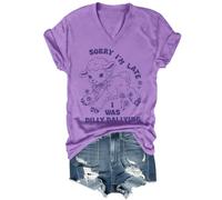 Sorry Im Late I was Dilly Dallying - Camiseta divertida unisex de cordero y oveja Dilly Dally, Morado (, M