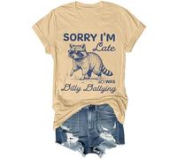 Sorry I'm Late I was Dilly Dallying - Camiseta divertida unisex para amantes de los mapaches salvajes de Dilly Dally, caqui, XXL