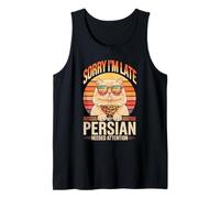 Sorry I'm Late My Persian Needed Attention Cat Humor Camiseta sin Mangas