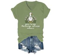 Sorry I'm Late Shirt Sorry Im Late His Timing Not Mine Ecclesiastés 3:1 Camiseta cristiana con versículo bíblico, Verde-vt-1, 3XL