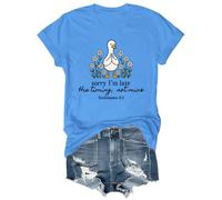 Sorry I'm Late Shirt Sorry Im Late His Timing Not Mine Ecclesiastés 3:1 Camiseta cristiana con versículo bíblico, Azul (carolina blue), 3XL