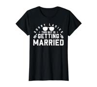 Sorry Ladies This Guy Is Getting Married Camiseta gráfica económica, Mujer, Negro, XS