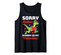 Sorry Mommy is My Valentine Velociraptor Dinosaurio Divertido Camiseta sin Mangas
