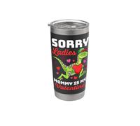 Sorry Mommy is My Valentine Velociraptor Dinosaurio Divertido Vaso térmico de acero inoxidable de doble pared