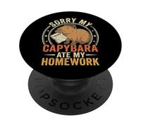 Sorry My Capybara Ate My Homework PopSockets PopGrip Adhesivo