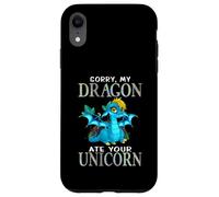 Sorry My Dragon Ate Your Unicorn Funny Dragon Carcasa para iPhone XR