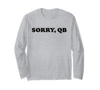 Sorry, QB Funny Minimalist Retro Offensive Line Sarcastic Manga Larga
