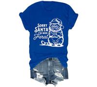 Sorry Santa I've Been Feral Shirt Funny Sorry Santa Ive Been Feral Cat Camisa de Navidad unisex, azul real, XL