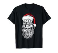 Sorry This Beard Is Taken Cool Christmas Santa Claus Graphic Camiseta