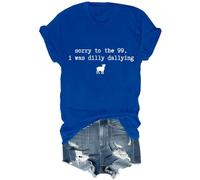 Sorry to The 99 I was Dilly Dallying Camisa Christian Lost Sheep Camisa, azul real, L