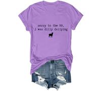 Sorry to The 99 I was Dilly Dallying Camisa Christian Lost Sheep Camisa, Morado (, XL