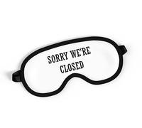 Sorry We're Closed - Divertida máscara de dormir, banda para dormir, máscara de ojos sarcástica, cubierta de ojos, máscara de dormir, almohada de ojos, regalo para amigos