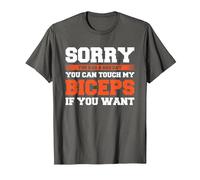 Sorry You Had A Bad Day You Can Touch My Biceps If You Want Camiseta, Hombre, Asfalto, 5XL