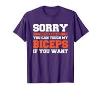 Sorry You Had A Bad Day You Can Touch My Biceps If You Want Camiseta, Hombre, Morado, XXL