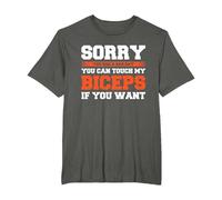 Sorry You Had A Bad Day You Can Touch My Biceps If You Want Camiseta, Hombre Tallas Grandes, Asfalto, 5X Alto