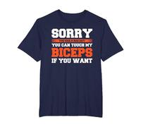 Sorry You Had A Bad Day You Can Touch My Biceps If You Want Camiseta, Hombre Tallas Grandes, Azul Marino, 5X Alto