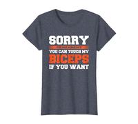 Sorry You Had A Bad Day You Can Touch My Biceps If You Want Camiseta, Mujer, Azul Jaspeado, XL