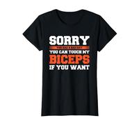 Sorry You Had A Bad Day You Can Touch My Biceps If You Want Camiseta, Mujer, Negro, S
