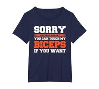 Sorry You Had A Bad Day You Can Touch My Biceps If You Want Camiseta, Mujer Tallas Grandes, Azul Marino, 5XL Grande