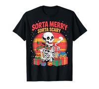 Sorta Merry Sorta Scary Skeleton Hot Cocoa Christmas Camiseta