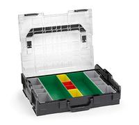 Sortimo L BOXX 102 - Caja organizadora para piezas pequeñas, color negro, tapa transparente con juego de cajas de almacenamiento G3
