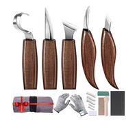 SORTZ 1/3/5/7/10/12 Uds cincel Cortador de carpintería Juego de Herramientas de Mano Cuchillo de Talla de Madera DIY pelar Cuchara de Tallado en Madera Cortador de Talla (Size : 12PCS, Color : /)