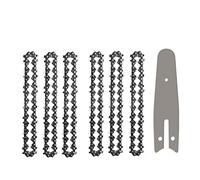 SORTZ 6 uds 4 Pulgadas Mini Cadena de Sierra 6 Pulgadas Motosierra 8 Pulgadas Enlace de transmisión 1/4 48E Motosierra y guía/Hoja/reemplazo for Herramientas de Motosierra eléctrica (Color : A, Size