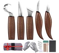 SORTZ Cincel for carpintería, Juego de Herramientas de Mano, 1/3/5/7/10/12 Uds., Cuchillo for tallar Madera, Bricolaje, Cuchara for tallar Madera, Cortador for tallar (Size : 12PCS, Color : A)