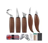 SORTZ Juego de Herramientas de Talla de Madera, cincel, Cortador de carpintería, Juego de Herramientas de Mano, Cuchillo de Talla de Madera, Bricolaje, Tallado en Madera (Color : A, Size : 12PCS)