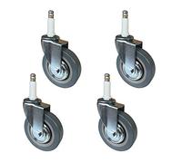 SORVA Plateers Ruedas De Vástago De 4 Pulgadas Transportador De Muebles De Servicio Pesado Carro Móvil Giratorio Rueda Universal Silenciosa, para Todo Tipo De Vagones Comedor, Carga 80 Kg por Rued