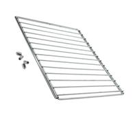 SOS Accesorio Rejilla Cromada L >> 350X470 mm extensible 350X750 mm con tornillo empotrado y llave de montaje para Horno, estufa WY159
