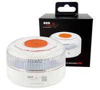 SOS Flash - Baliza V16 Geolocalizada Homologada por la DGT 3.0, Luz de Emergencia para Coche con SIM de Telefónica, Plan de Datos hasta 2038, Protección IP54 y Base Imantada