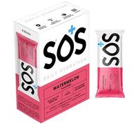 SOS Hydration Fast Rehydration - Mezcla de bebida con sabor a sandía (8 bolsitas) electrolitos efervescentes bajos en azúcar con vitamina B6, B12, C, D, ácido fólico, potasio, magnesio y zinc