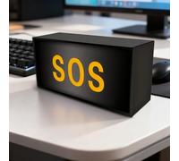 SOS - Lámpara indicadora de taxi, marco de metal + panel de plástico, multicolor intercambiable, para supermercado, cafetería, juego de mesa, casa de huéspedes, estudio, sala de oficina, decoración